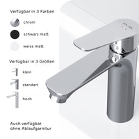 FTA82200 Bad Armatur Hit Waschtischarmatur M-Größe mit Klick-Ablaufgarnitur Wasserhahn ampm-store.de