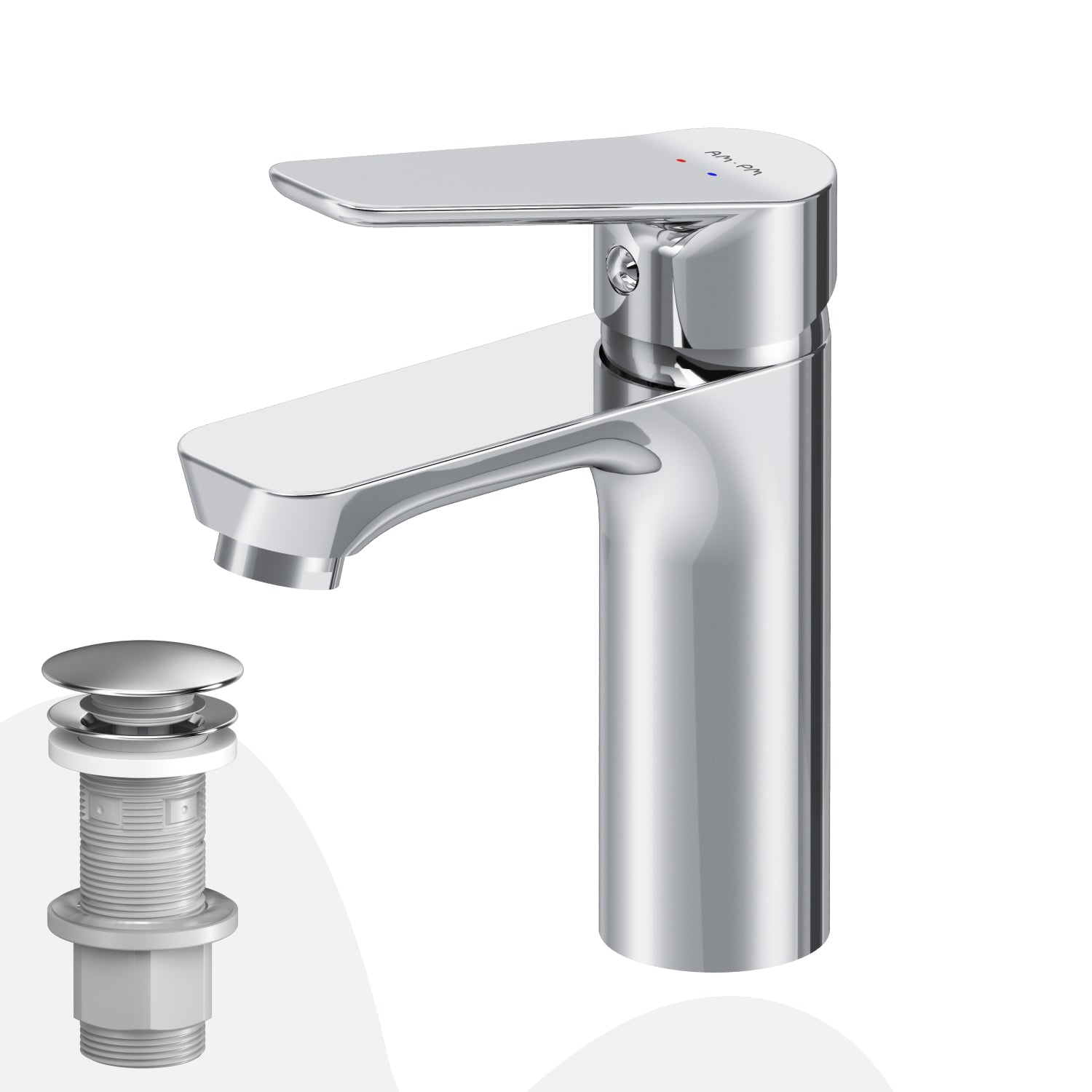 FTA82200 Bad Armatur Hit Waschtischarmatur M-Größe mit Klick-Ablaufgarnitur Wasserhahn