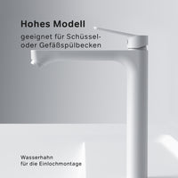 FTA92033 Hit Einhebel-Waschtischarmatur mit hohem Auslauf, weiß | Online Store von AM.PM