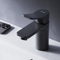 FXA02122 Bad Armatur X-Joy Waschtischarmatur Wasserhahn, Schwarz ampm-store.de