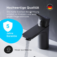FXA02122 Bad Armatur X-Joy Waschtischarmatur Wasserhahn, Schwarz ampm-store.de