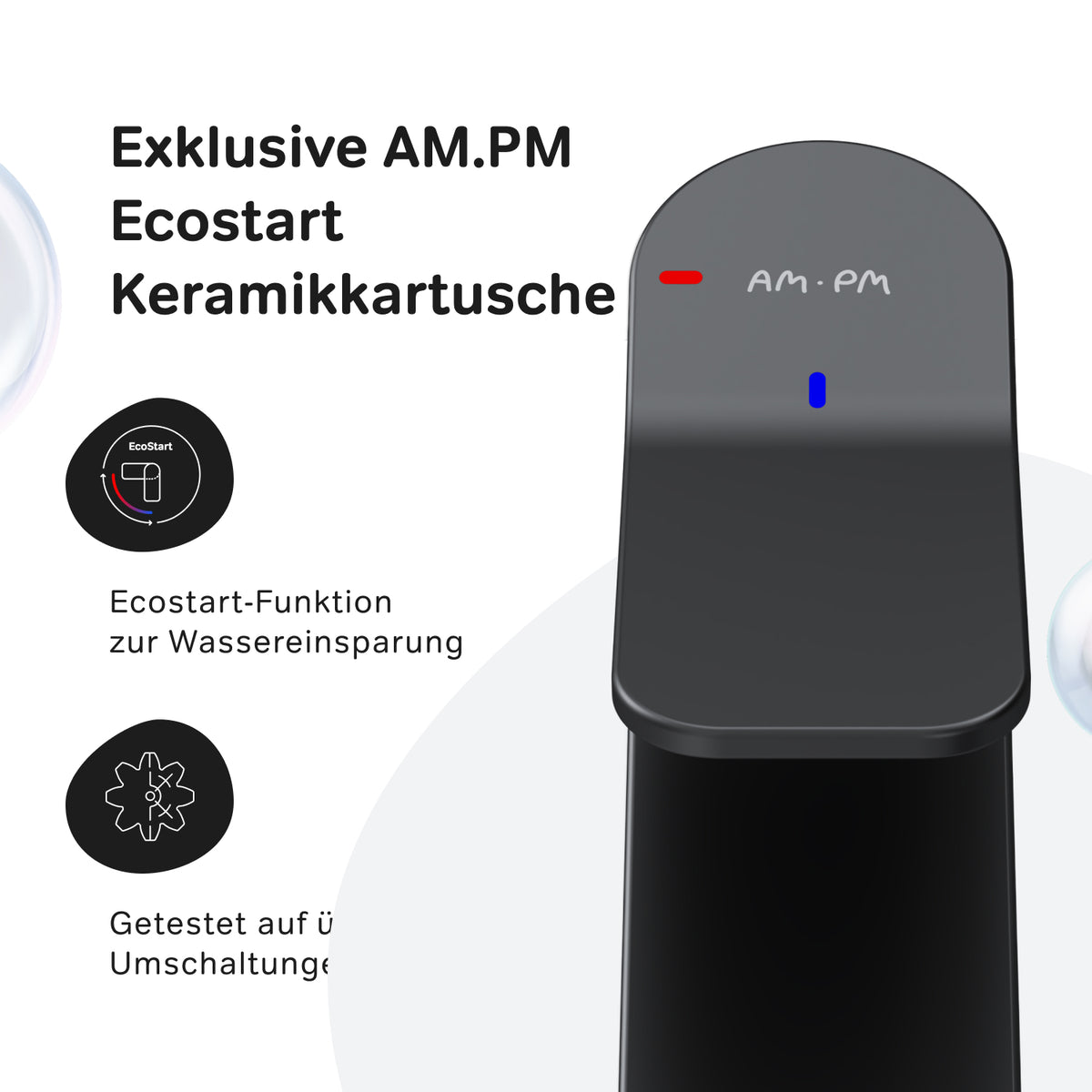 Waschtischarmatur X-Joy mit EcoStart, Schwarz – FXA02822