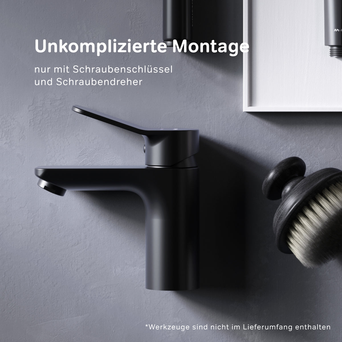Waschtischarmatur X-Joy mit EcoStart, Schwarz – FXA02822