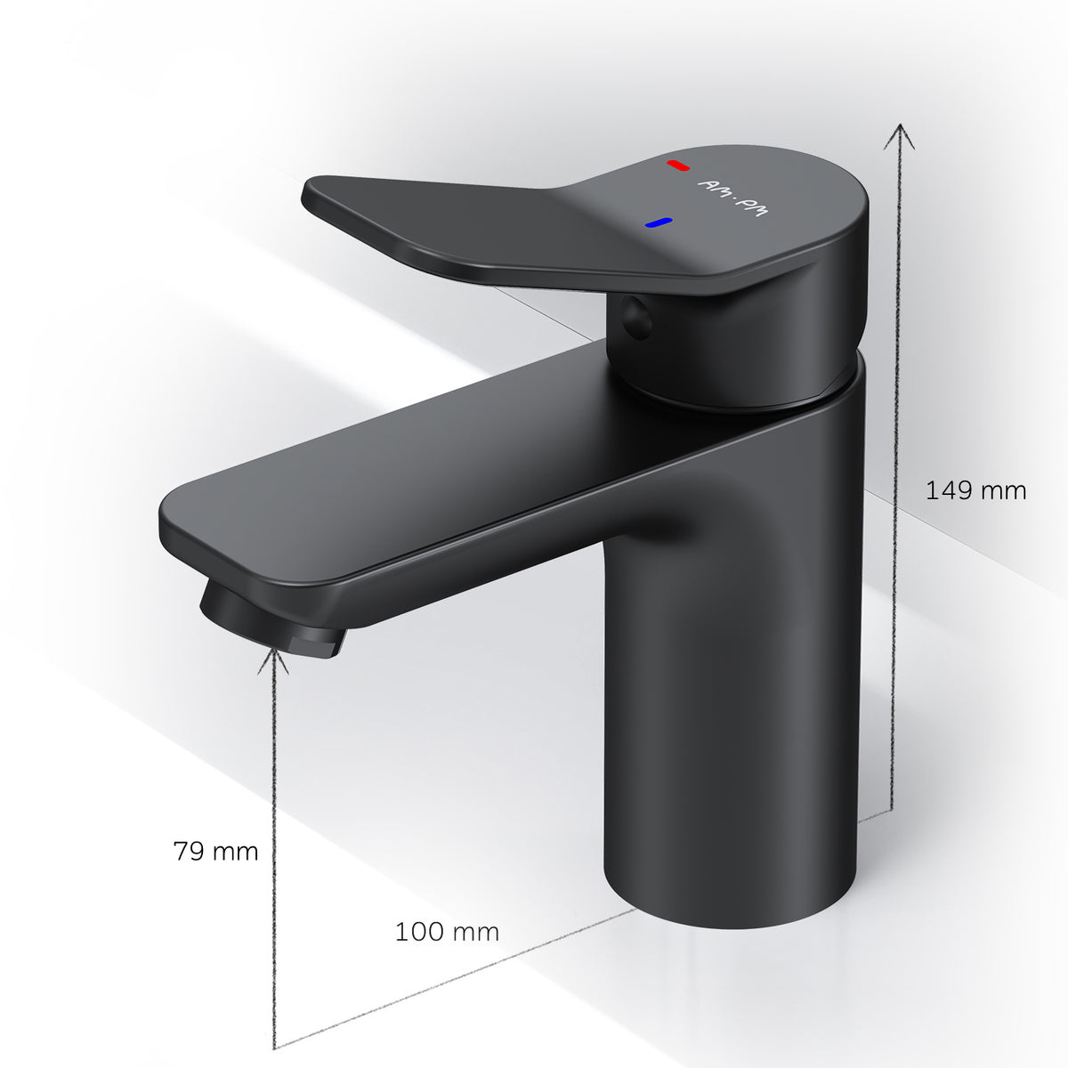 Waschtischarmatur X-Joy mit EcoStart, Schwarz – FXA02822