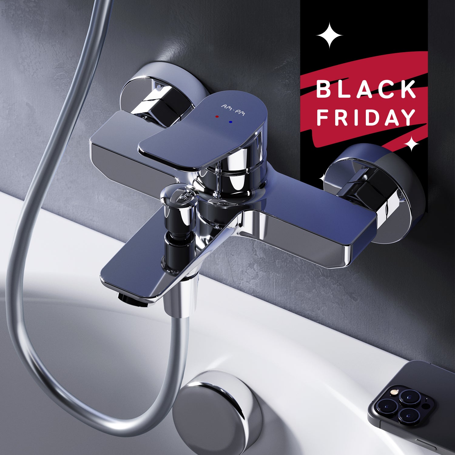 FXA10000 Wannenarmatur X-Joy Mischbatterie Badewanne Wasserhahn Bad