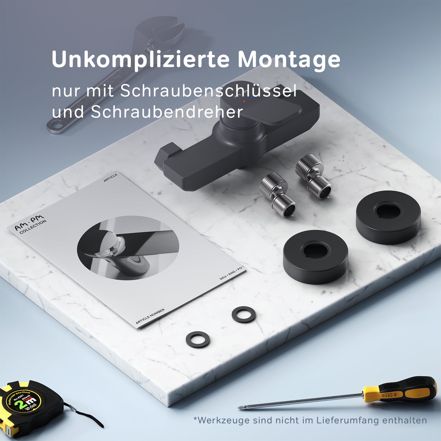 FXA20022 Duscharmatur X-Joy Brausearmatur Mischbatterie Dusche, Schwarz ampm-store.de