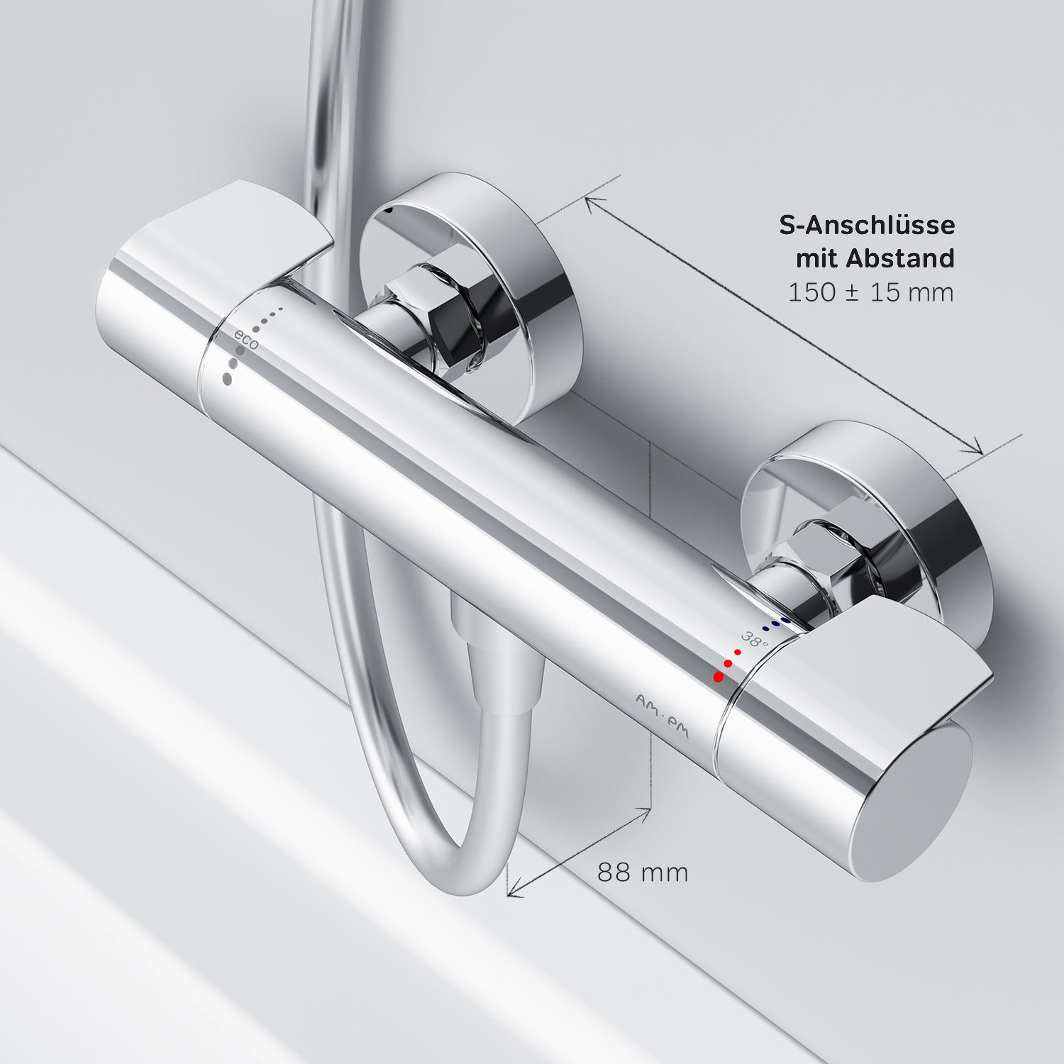 FXA40000 Duscharmatur Thermostat X-Joy Brausearmatur Mischbatterie Dusche ampm-store.de