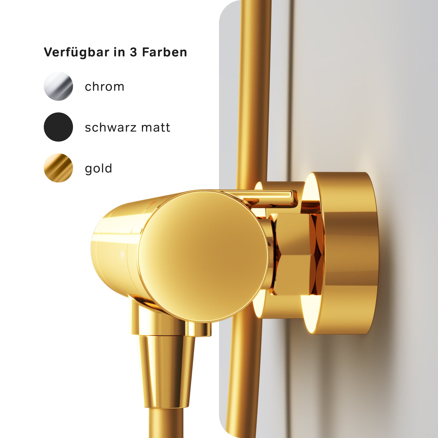 FXA40099 Duscharmatur Thermostat X-Joy Brausearmatur Mischbatterie Dusche, Gold