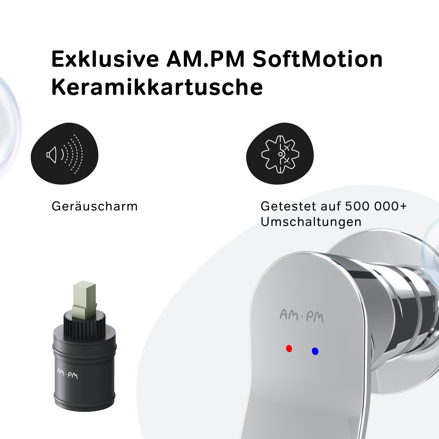 FXA72600 Bad Armatur X-Joy Waschtischarmatur Unterputz Wandmotage Wasserhahn ampm-store.de