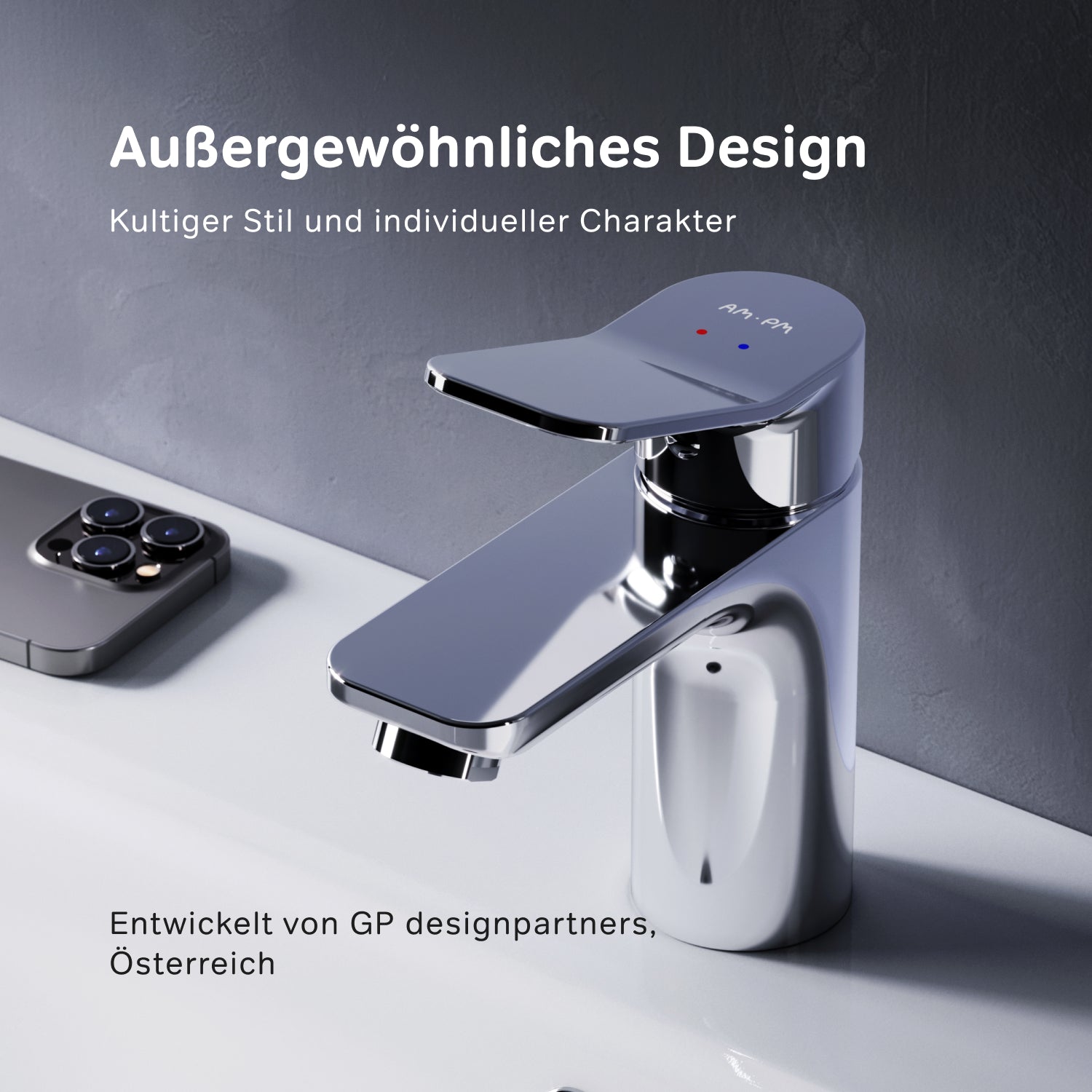 FXA82100 Bad Armatur X-Joy Waschtischarmatur mit Klick-Ablaufgarnitur Wasserhahn ampm-store.de