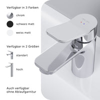 FXA82100 Bad Armatur X-Joy Waschtischarmatur mit Klick-Ablaufgarnitur Wasserhahn ampm-store.de