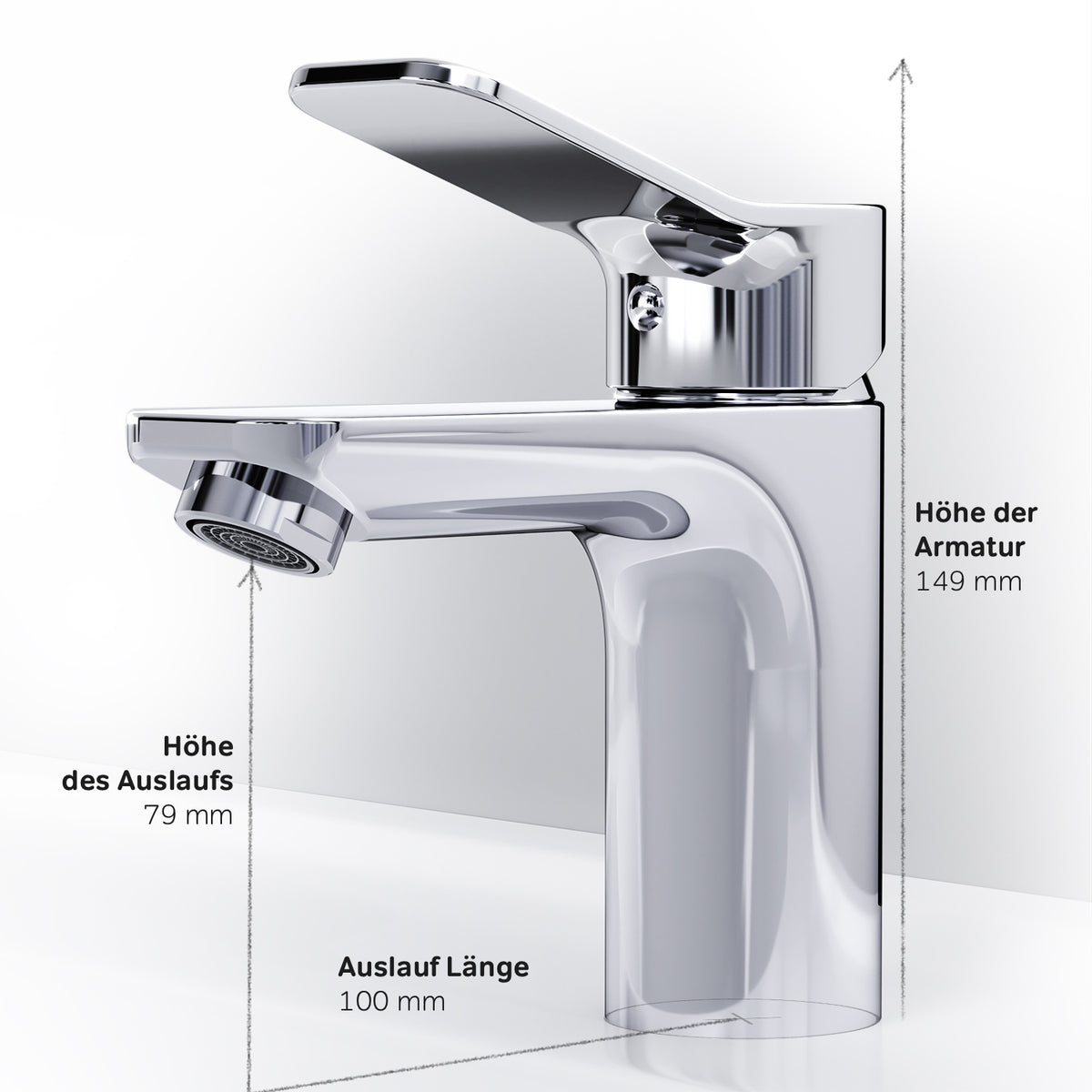FXA82100 Bad Armatur X-Joy Waschtischarmatur mit Klick-Ablaufgarnitur Wasserhahn ampm-store.de