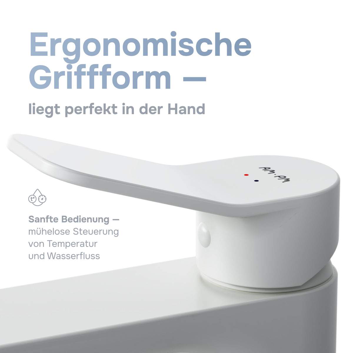 Robinet de lavabo X-Joy avec bonde clic, blanc–FXA82133