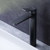 FXA92022 Bad Armatur X-Joy Waschtischarmatur mit hohem Auslauf Wasserhahn, Schwarz ampm-store.de