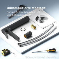 FXA92022 Bad Armatur X-Joy Waschtischarmatur mit hohem Auslauf Wasserhahn, Schwarz ampm-store.de