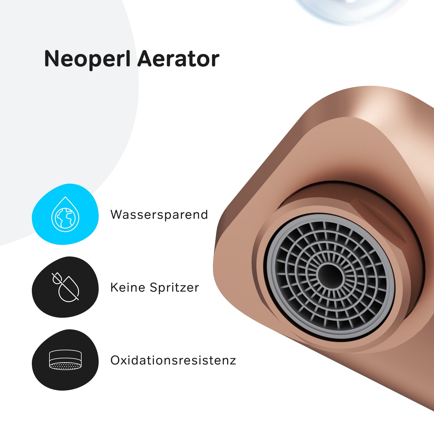 FXA92044 Robinet de lavabo X-Joy avec bec haut, or rose