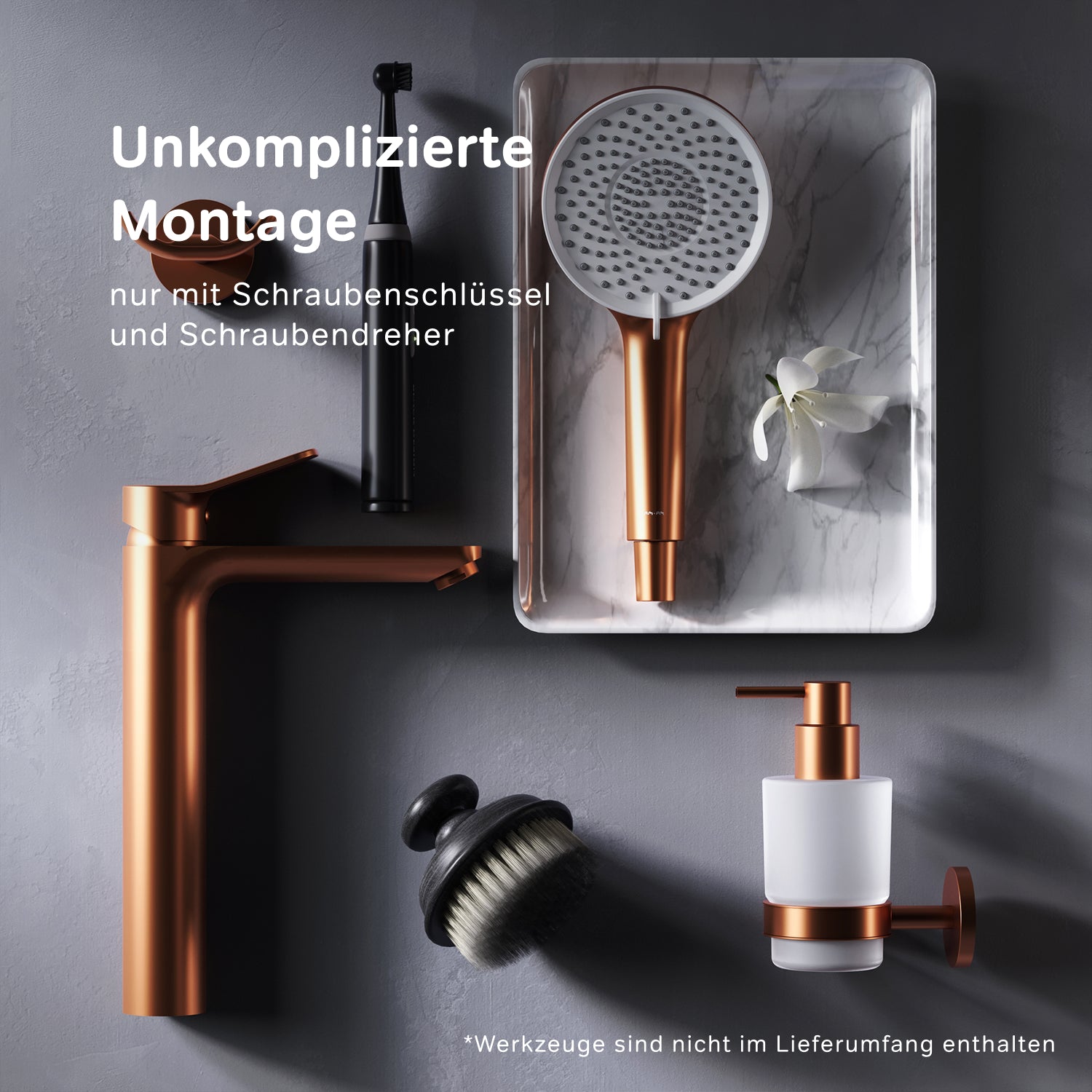 FXA92044 Robinet de lavabo X-Joy avec bec haut, or rose