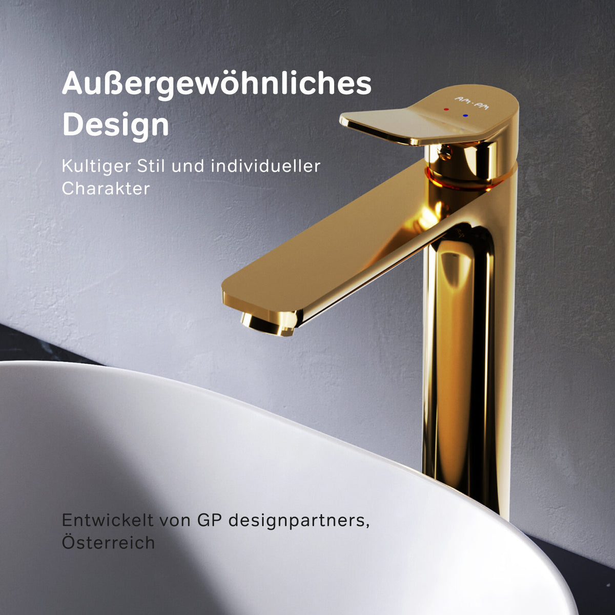 Hohe Waschtischarmatur X-Joy, Gold – FXA92099