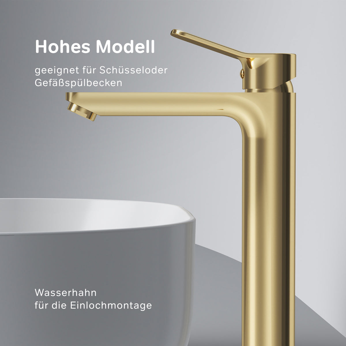 Hohe Waschtischarmatur X-Joy, Gold – FXA92099