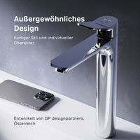 FXA92200 Bad Armatur X-Joy Waschtischarmatur Hoch mit Klick-Ablaufgarnitur Wasserhahn ampm-store.de
