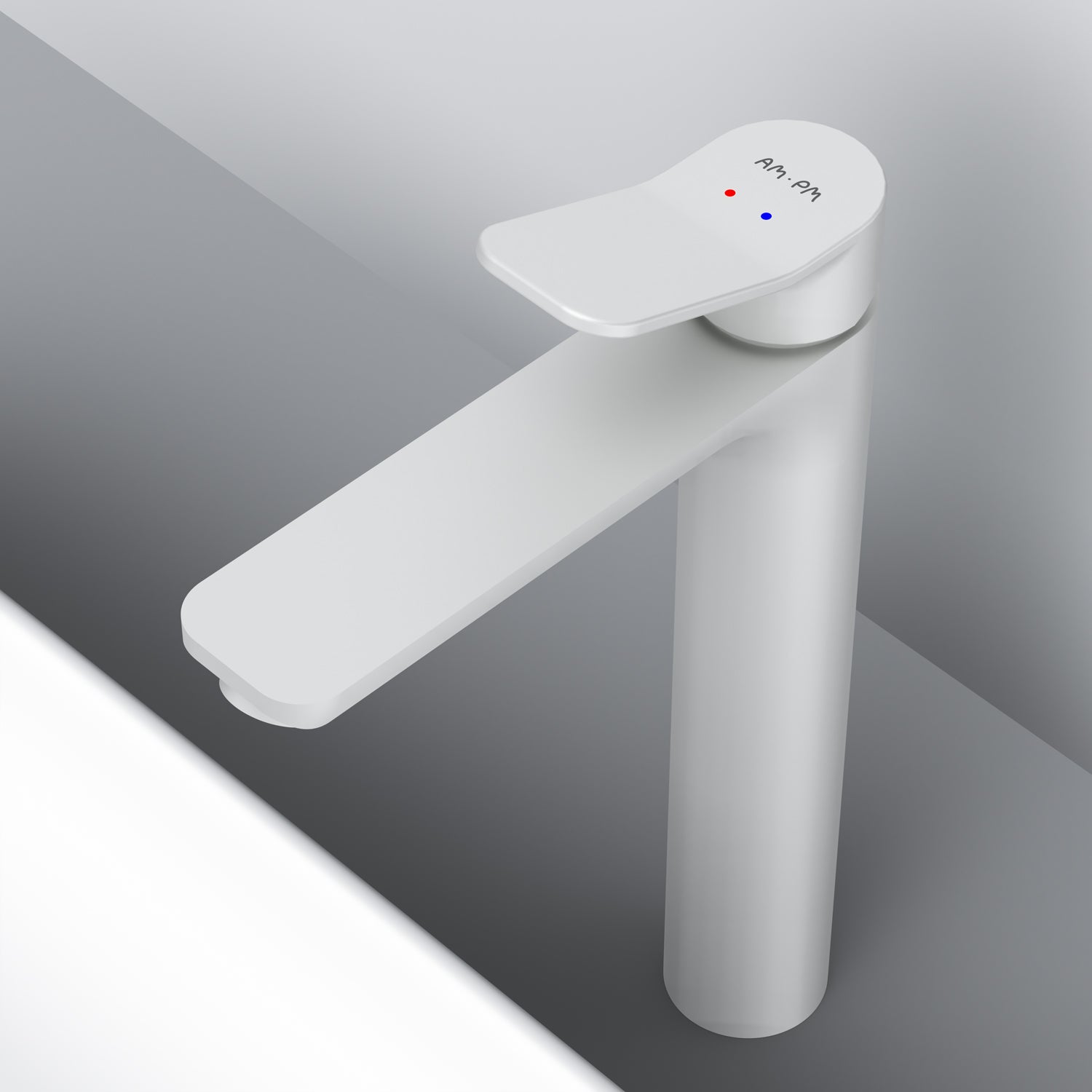FXA92233 Bad Armatur X-Joy Waschtischarmatur Hoch mit Klick-Ablaufgarnitur Wasserhahn, Weiß