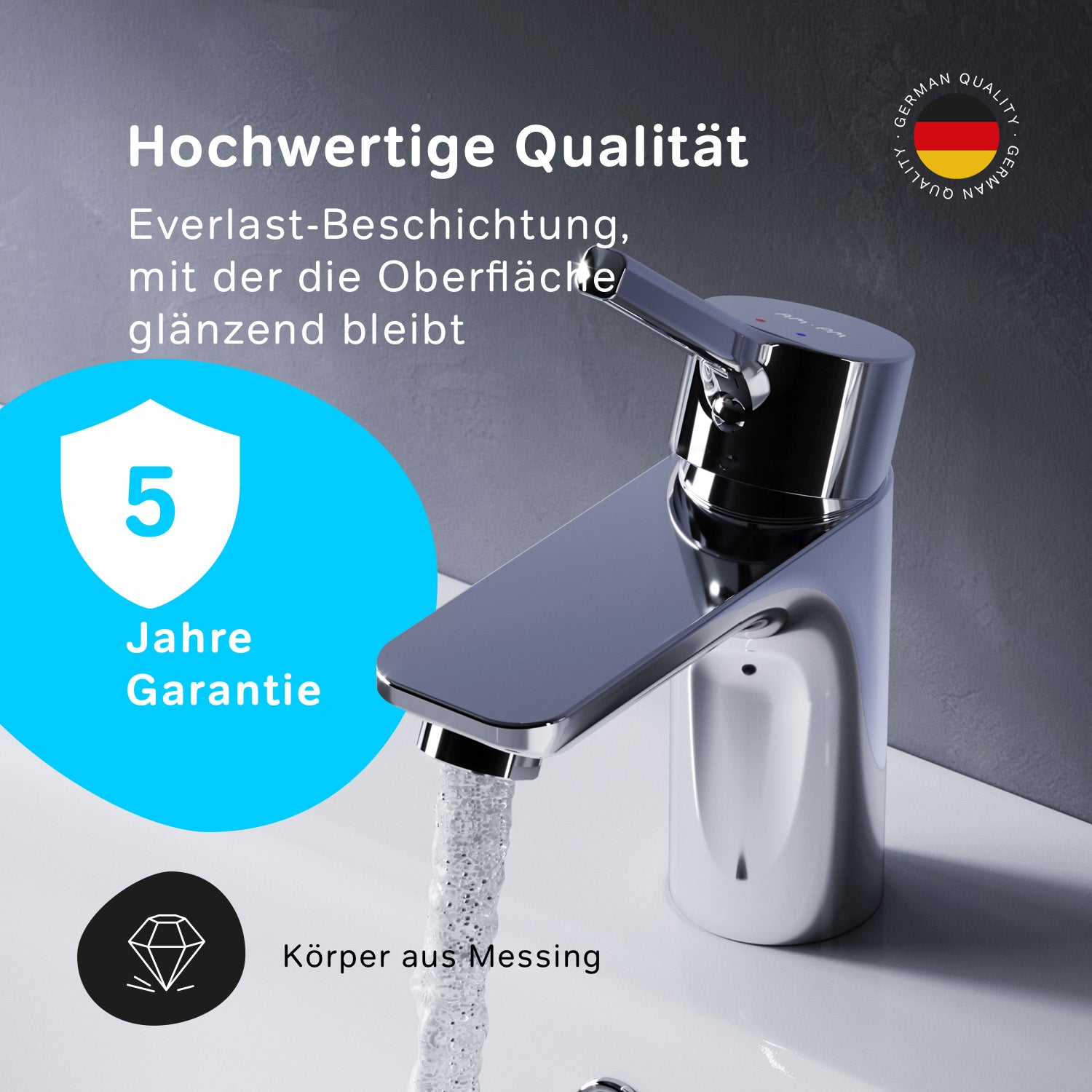 FXB02100 Bad Armatur X-Joy S Waschtischarmatur Wasserhahn ampm-store.de