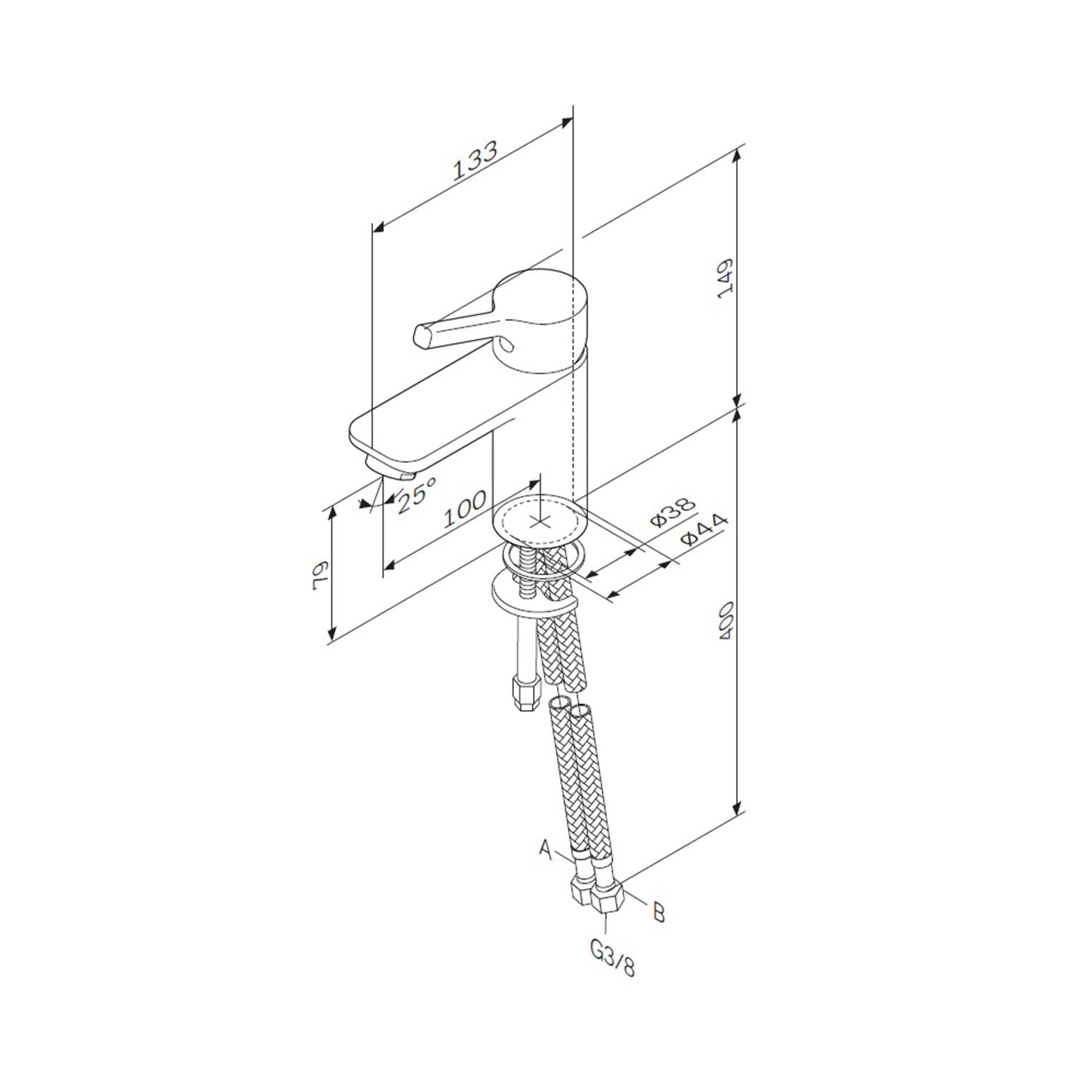 FXB02100 Bad Armatur X-Joy S Waschtischarmatur Wasserhahn ampm-store.de