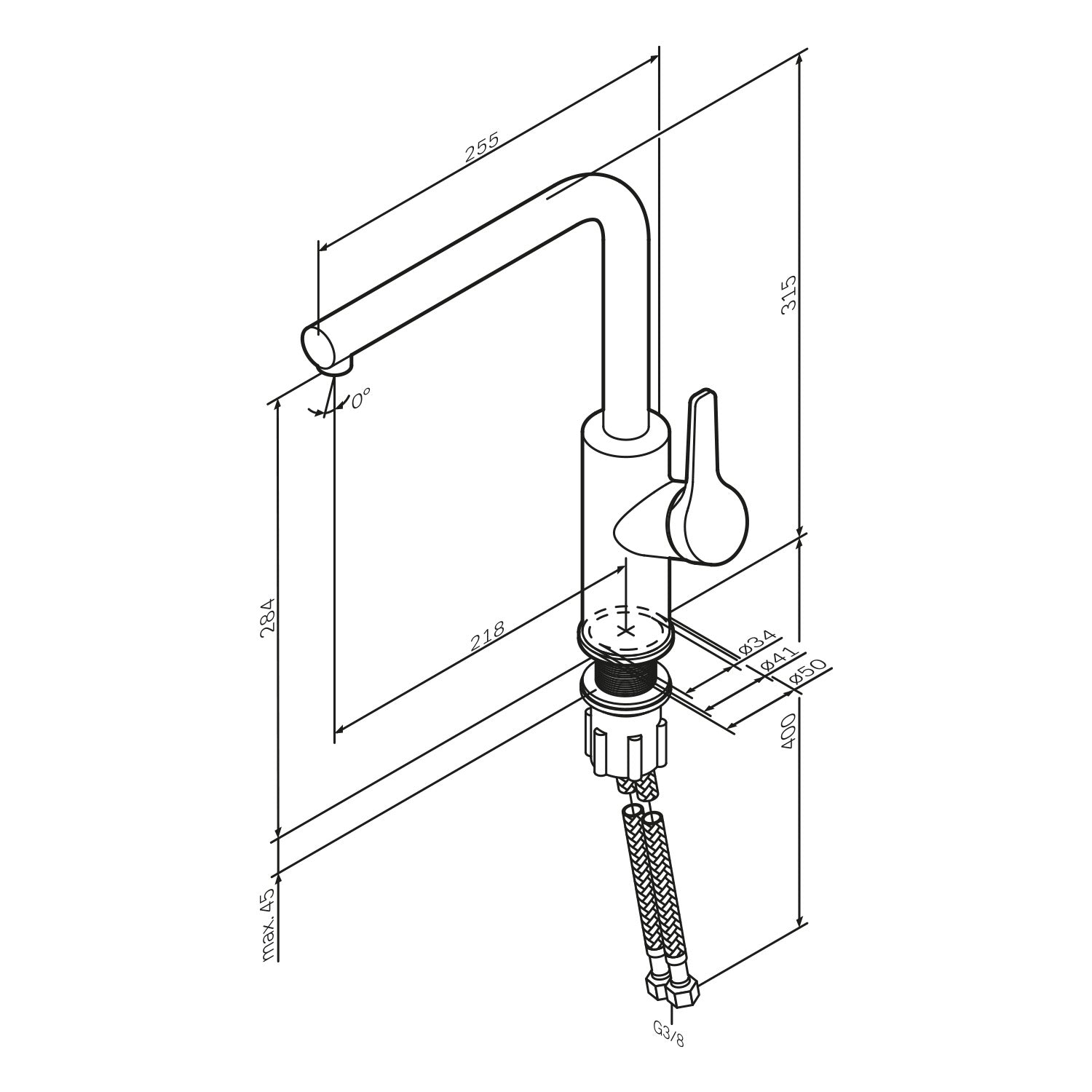 FXB05000 Küchenarmatur X-Joy S Spültischarmatur Küche Spültisch-Einhebelmischer ampm-store.de