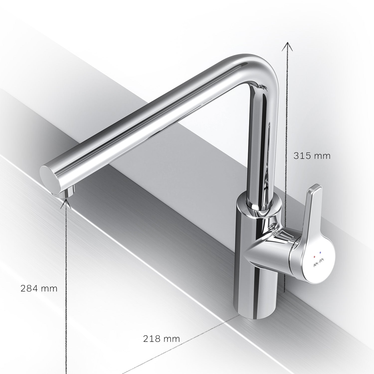 FXB05000 Küchenarmatur X-Joy S Spültischarmatur Küche Spültisch-Einhebelmischer ampm-store.de