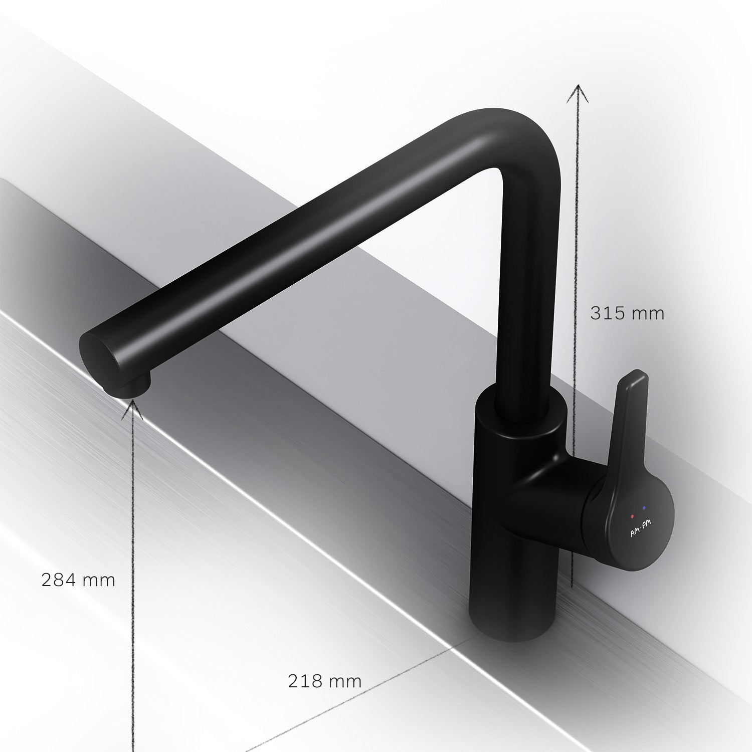 FXB05022 X-Joy S Einhebel-Küchenarmatur, Schwarz