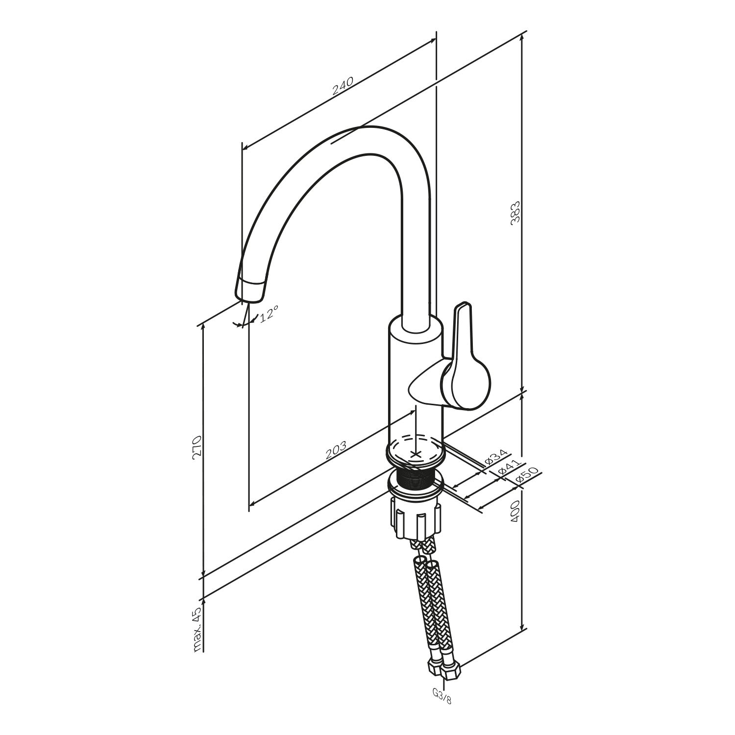 FXB07000 Küchenarmatur X-Joy S Spültischarmatur Küche Spültisch-Einhebelmischer ampm-store.de