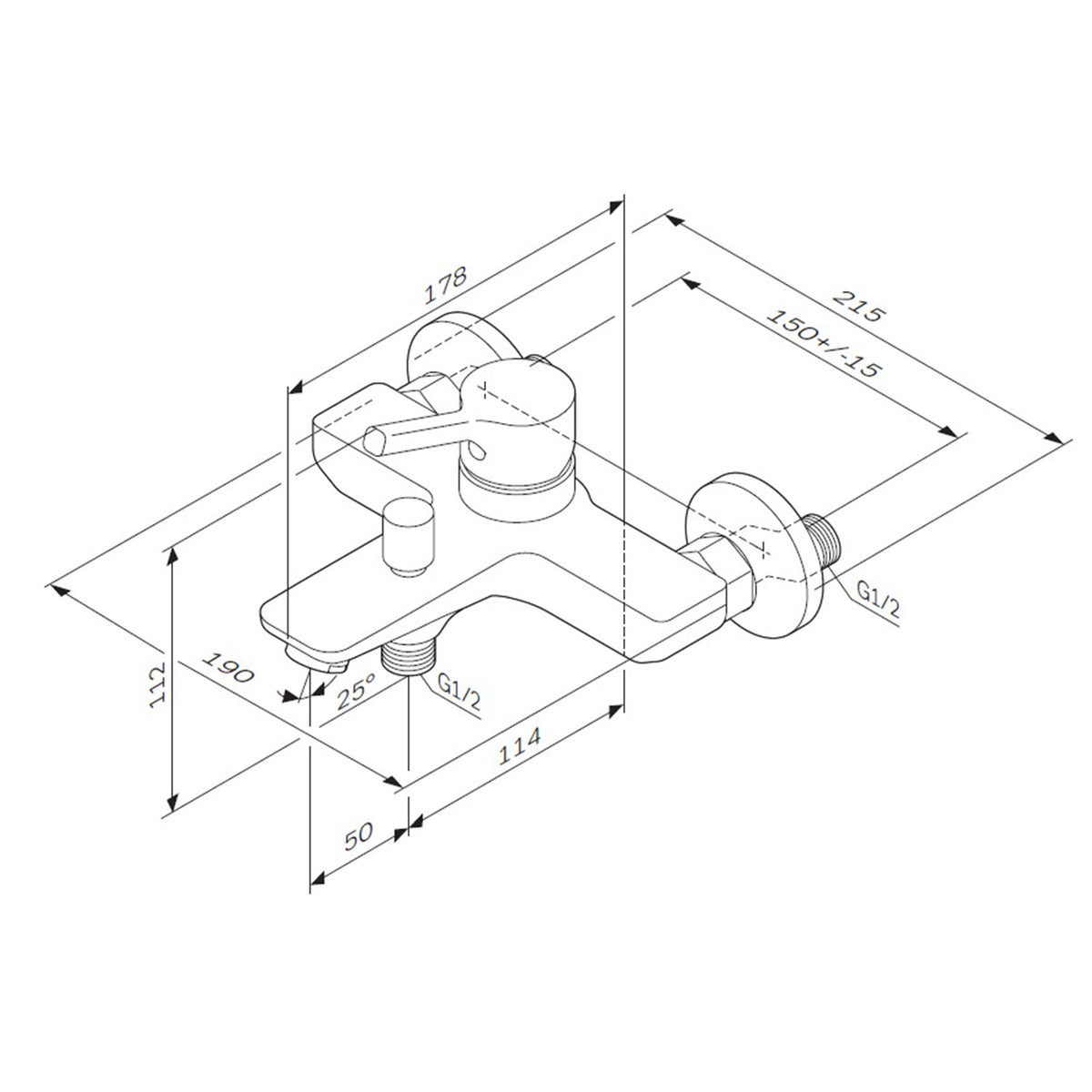 FXB10022 Wannenarmatur X-Joy S Mischbatterie Badewanne Wasserhahn Bad, Schwarz ampm-store.de