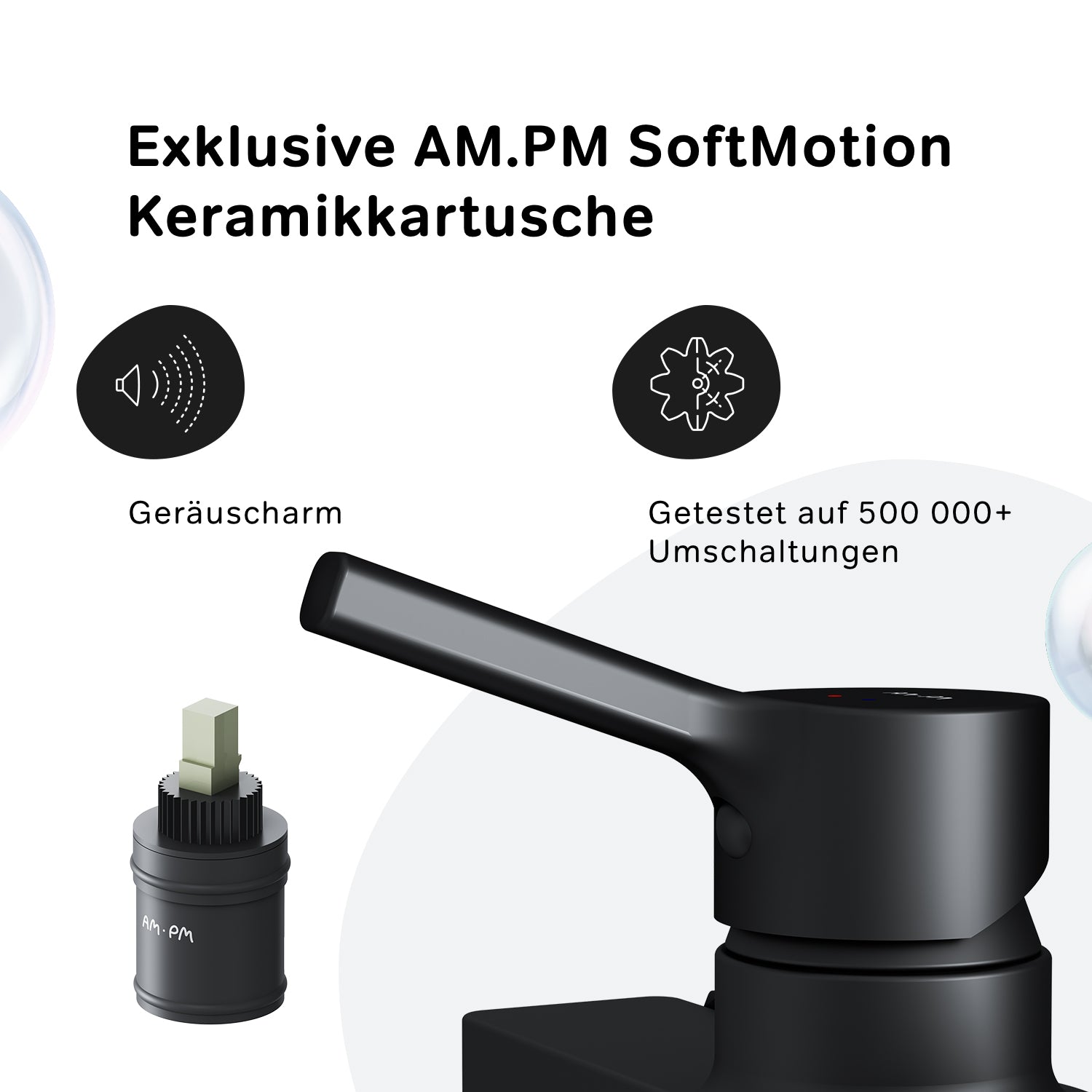 FXB20022 Duscharmatur X-Joy S Brausearmatur Mischbatterie Dusche, Schwarz ampm-store.de