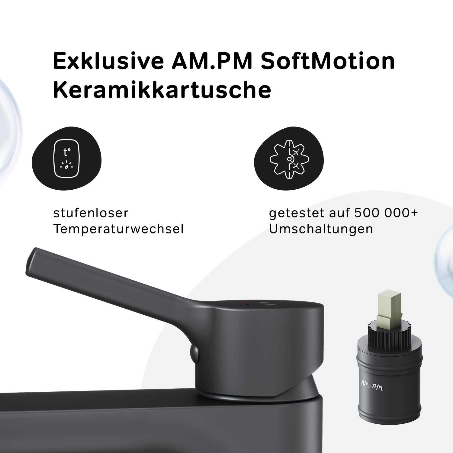 FXB82122 Х-Joy S Waschtischarmatur mit Klick-Ablaufgarnitur, Schwarz, Matt | Online Store von AM.PM