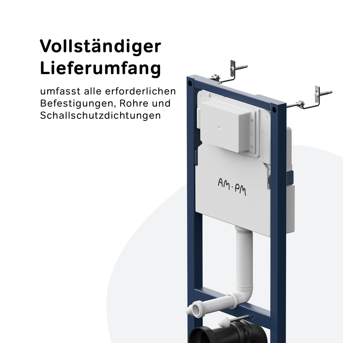 IIS90251.FA1700 Set: Wand-WC + Vorwandelement + Drückerplatte ampm-store.de