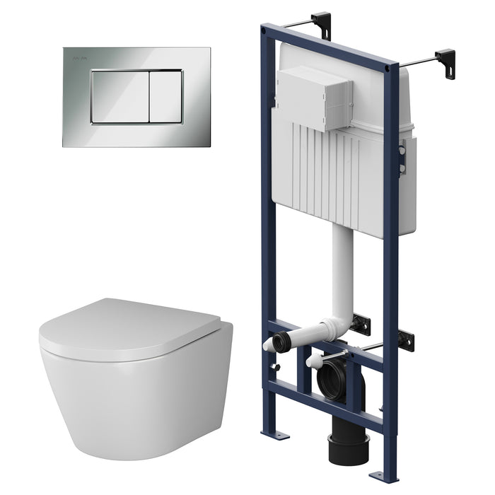 IIS70251.NA1700 Set: Wand-WC + Vorwandelement + Drückerplatte | Online Store von AM.PM