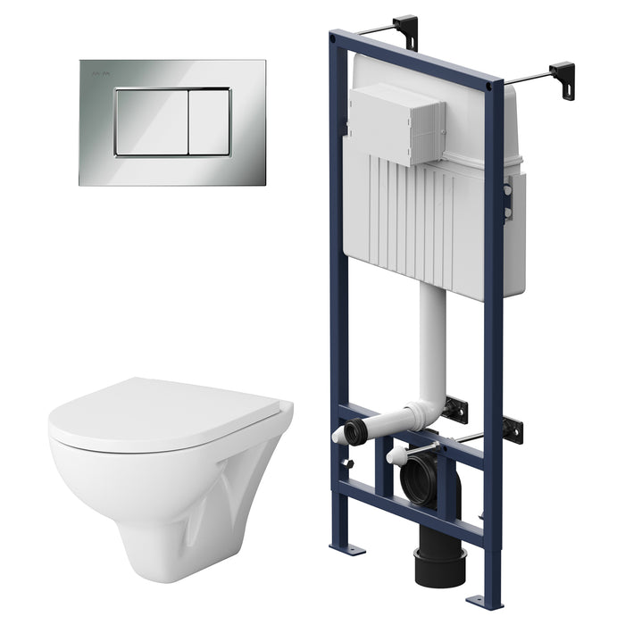 IIS70251.TA1700 Set: Wand-WC + Vorwandelement + Drückerplatte | Online Store von AM.PM