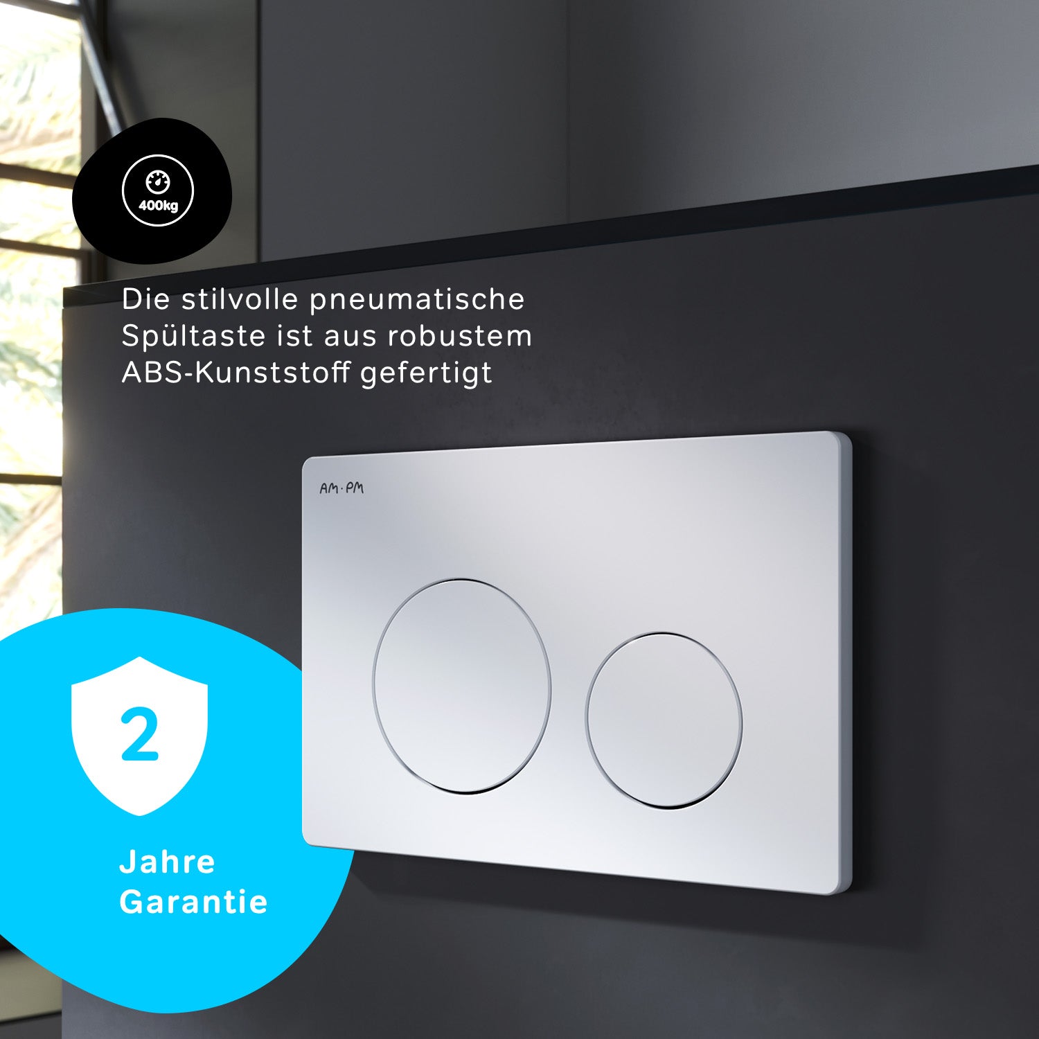 IIS90101.XB1701 Set: Wand-WC + Vorwandelement + Drückerplatte