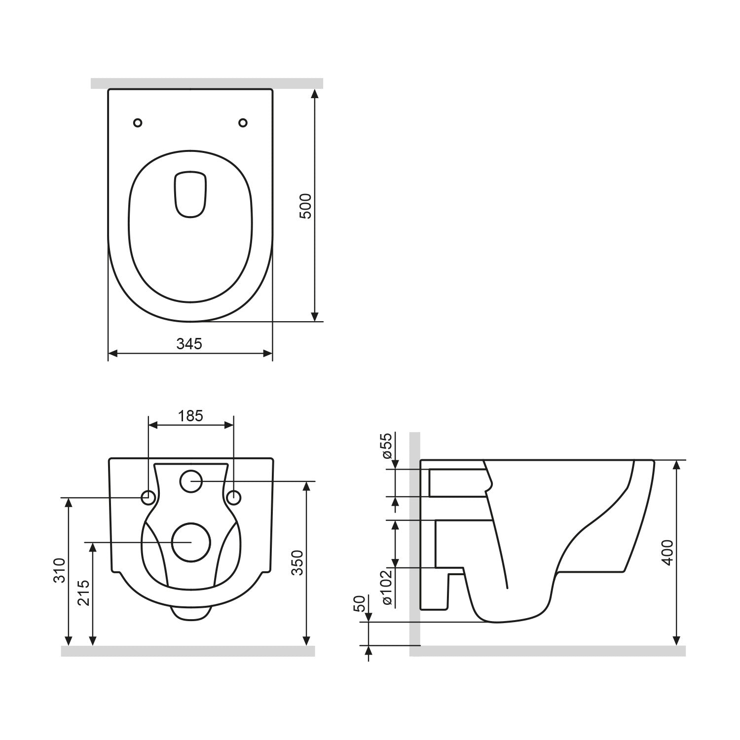 Ensemble IIS90138.XB1700MB: Plaque de poussée pour élément de préparoi de toilette mural