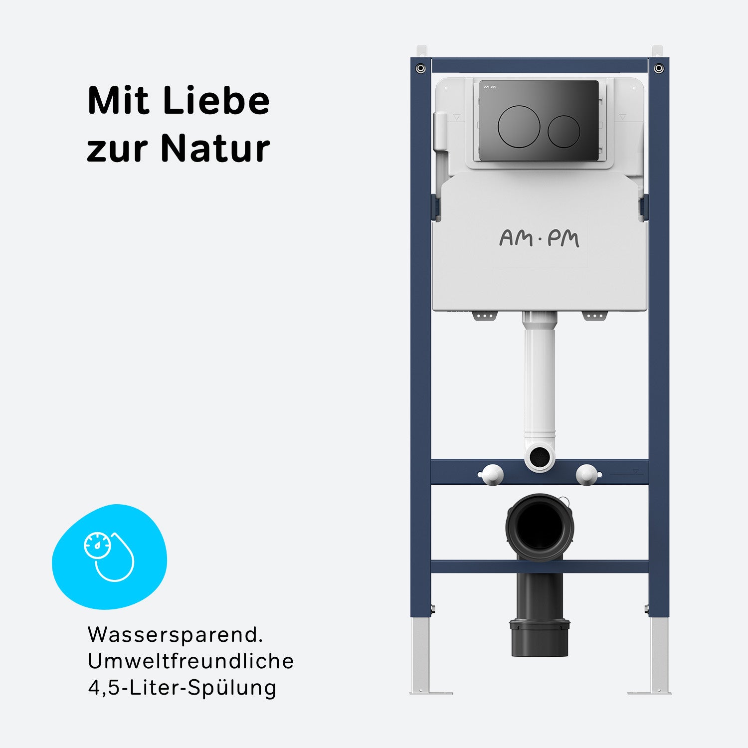 IIS90138.XB1700MB Set: Wand-WC + Vorwandelement + Drückerplatte ampm-store.de