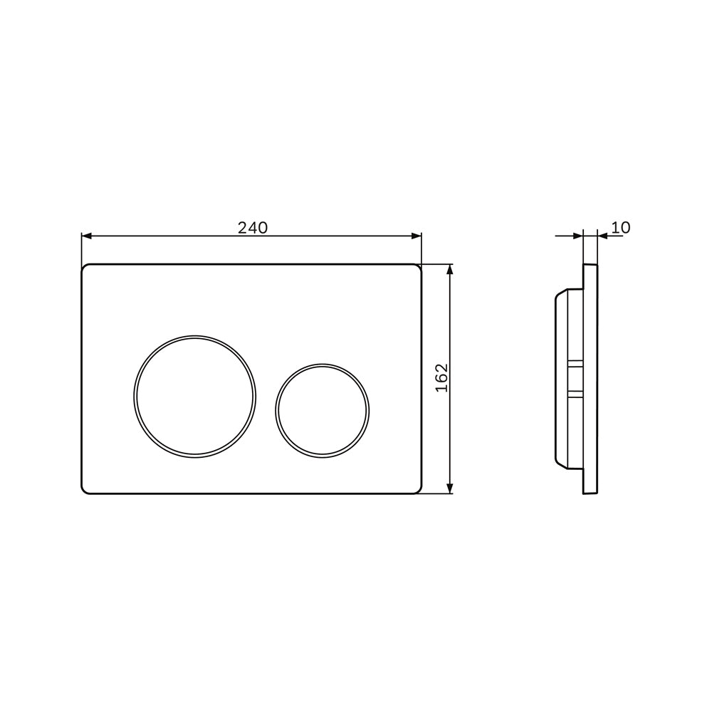 IIS90138.XB1701 Set: Wand-WC + Vorwandelement + Drückerplatte
