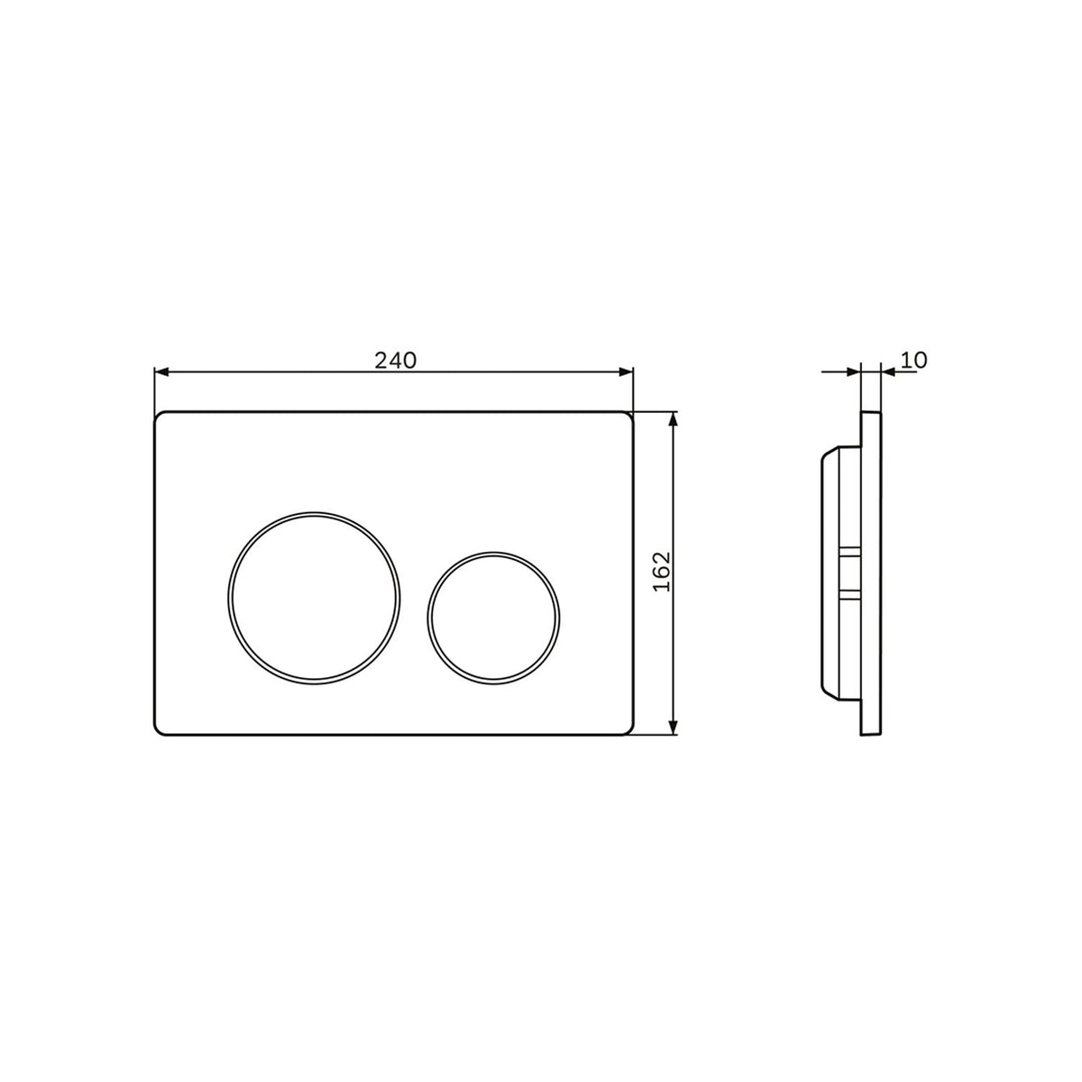 WC-Komplettset X-Joy S mit Vorwandelement und Betätigungsplatte in Chrom – IIS90151.XB1701