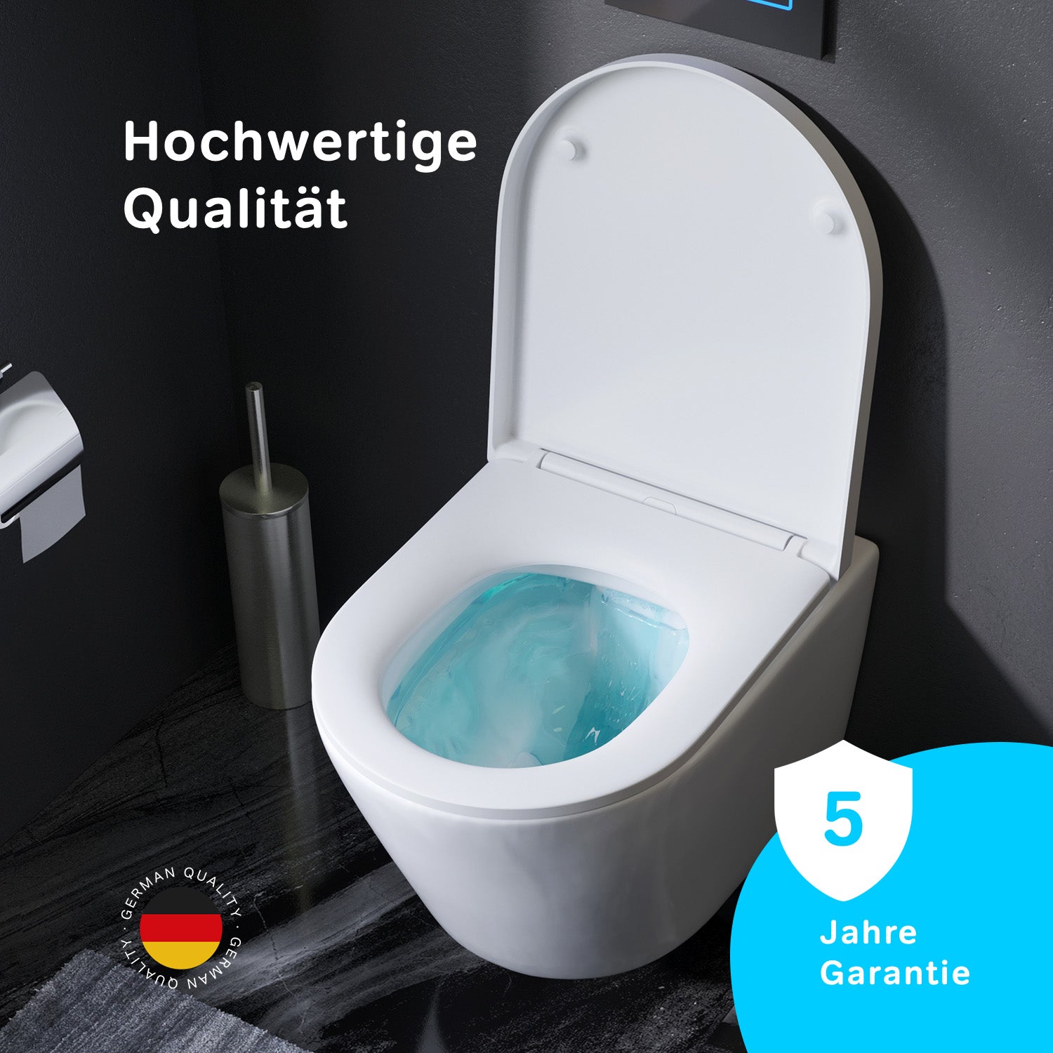 IIS90201.NA1700 Set: Wand-WC + Vorwandelement + Drückerplatte