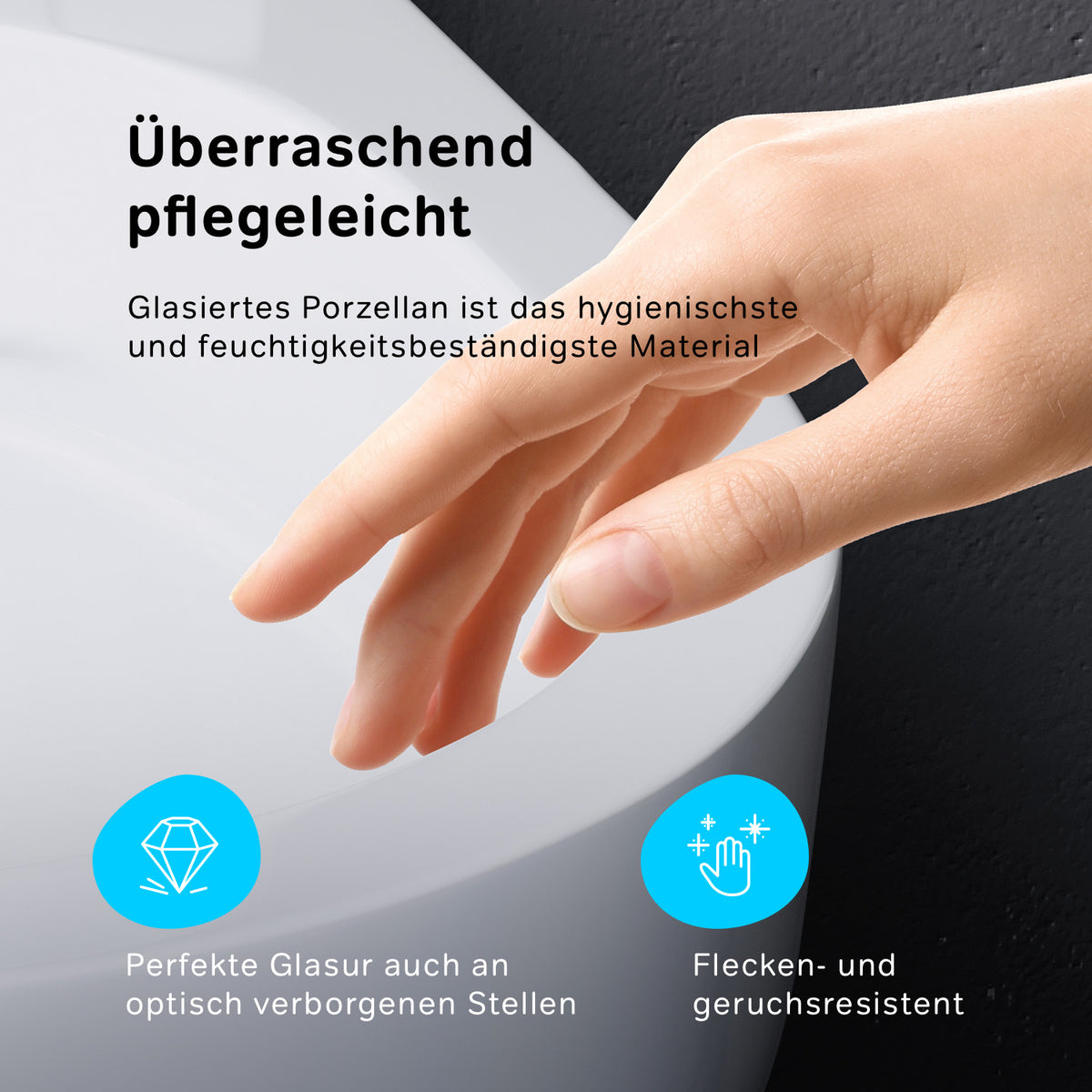 IIS90201.NA1700 Set: Wand-WC + Vorwandelement + Drückerplatte