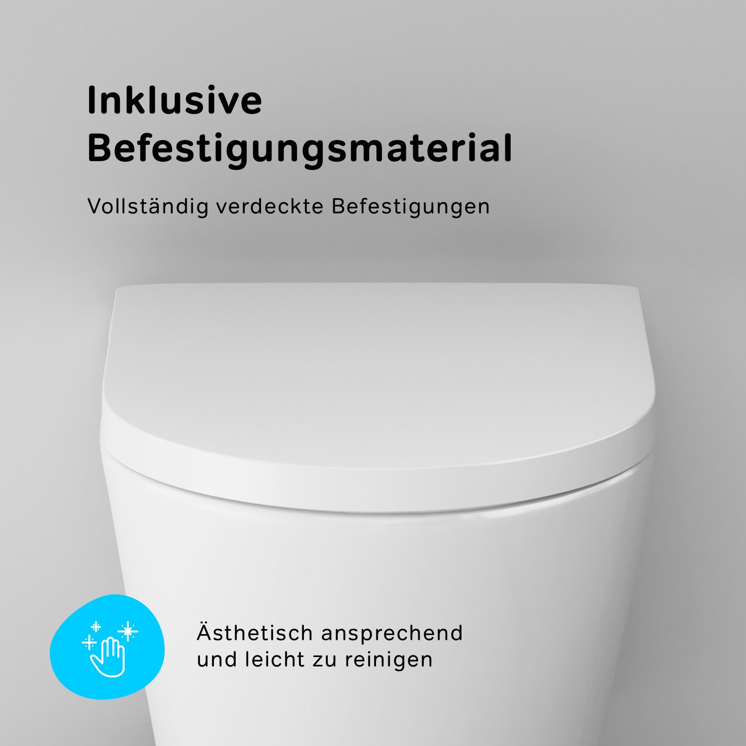 IIS90201.NA1700 Set: Wand-WC + Vorwandelement + Drückerplatte