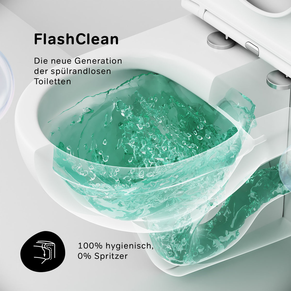 Ensemble WC complet Hit avec bâti-support et plaque de commande blanche–IIS90201. TA1700
