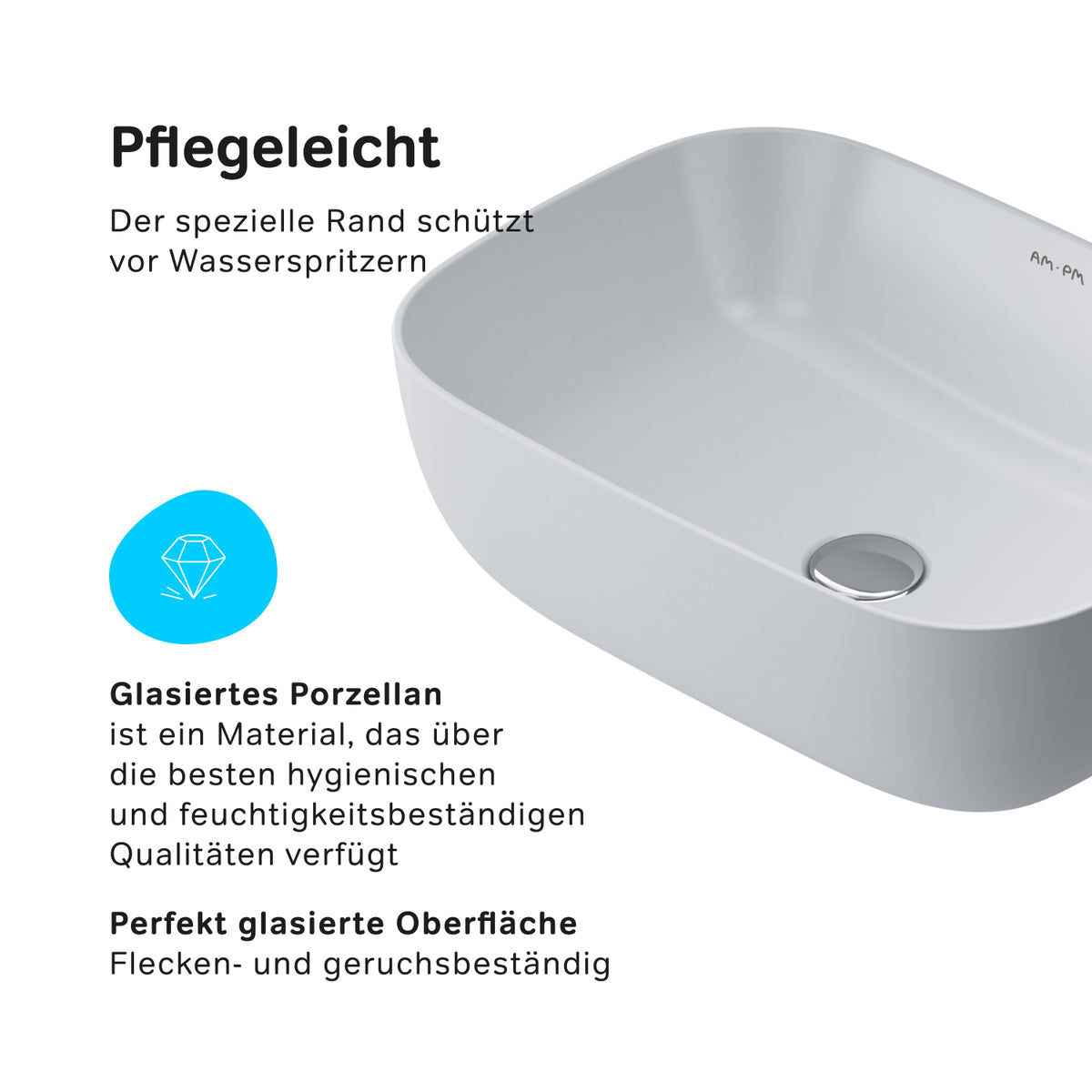 Aufsatzwaschbecken Func 45 cm – MFAWCC10450WG