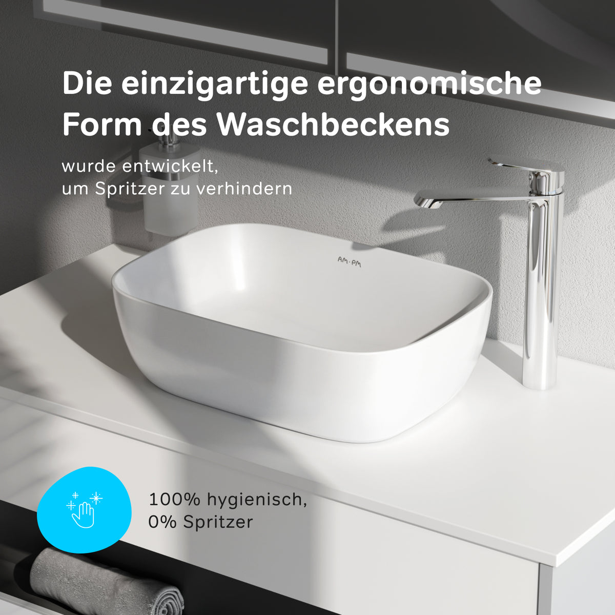 Aufsatzwaschbecken Func 45 cm – MFAWCC10450WG