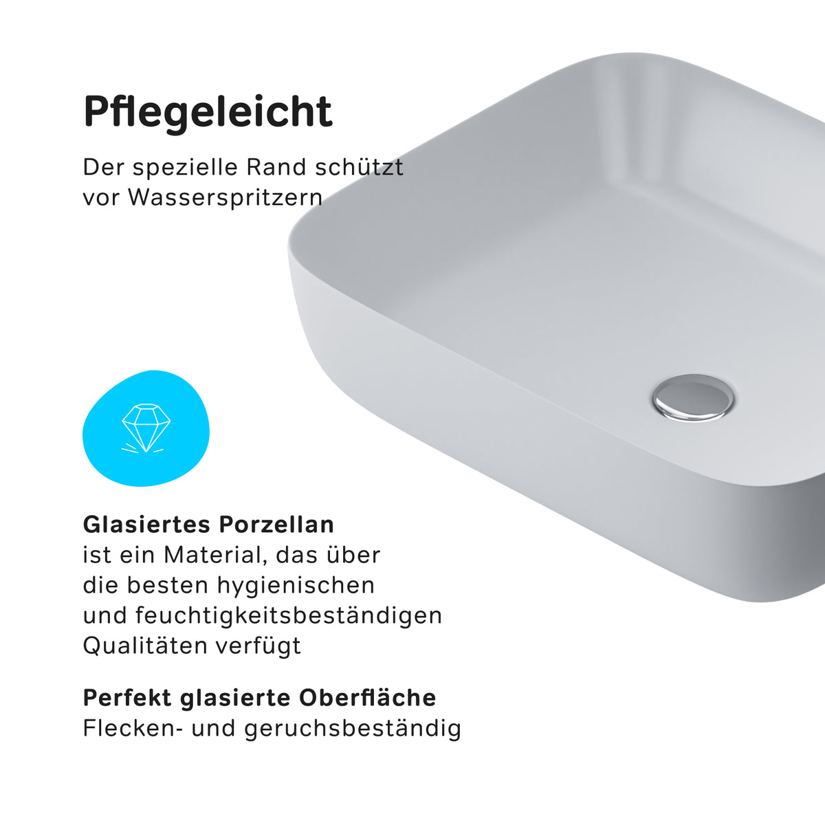 Aufsatzwaschbecken Func 51 cm – MFAWCC10510WG
