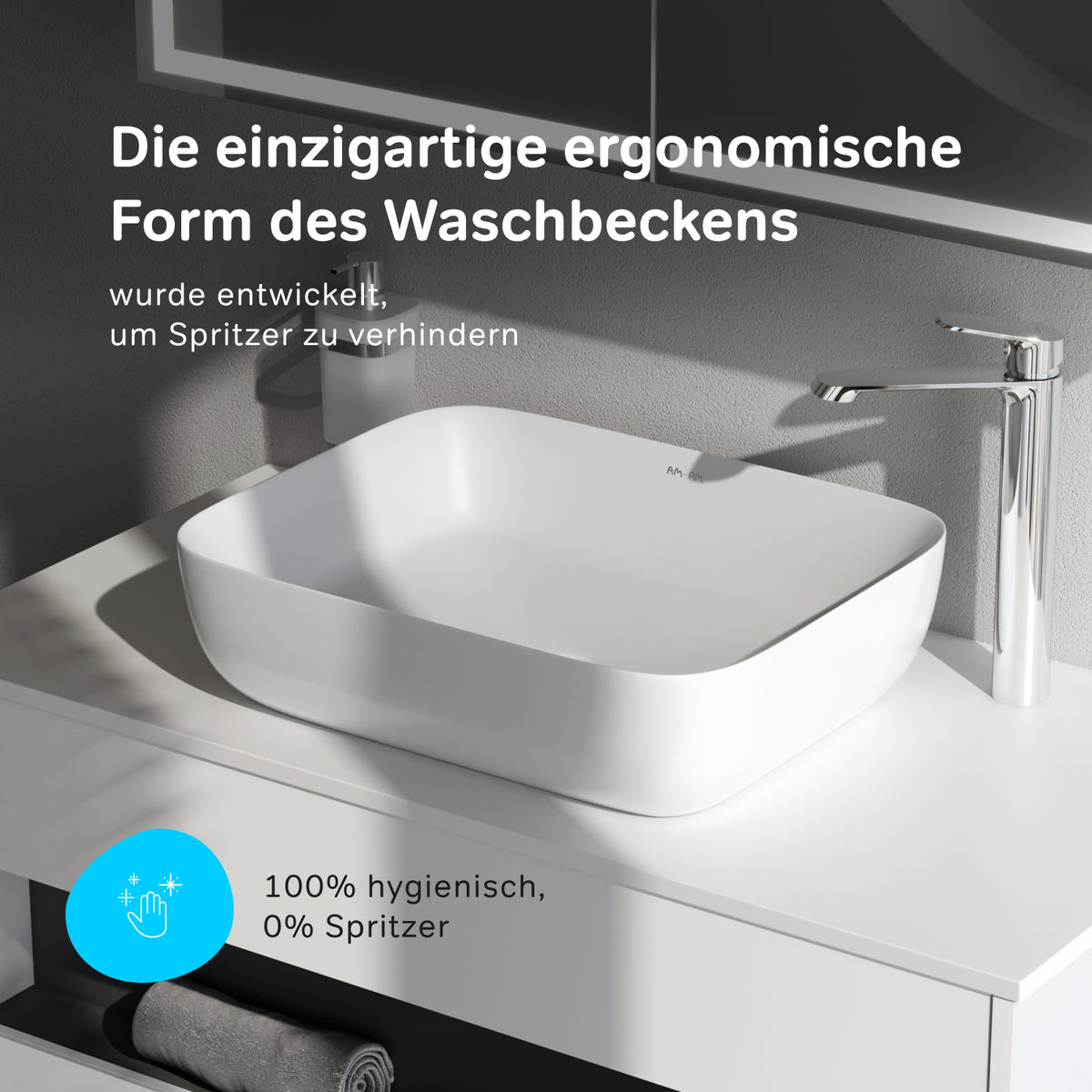Aufsatzwaschbecken Func 51 cm – MFAWCC10510WG